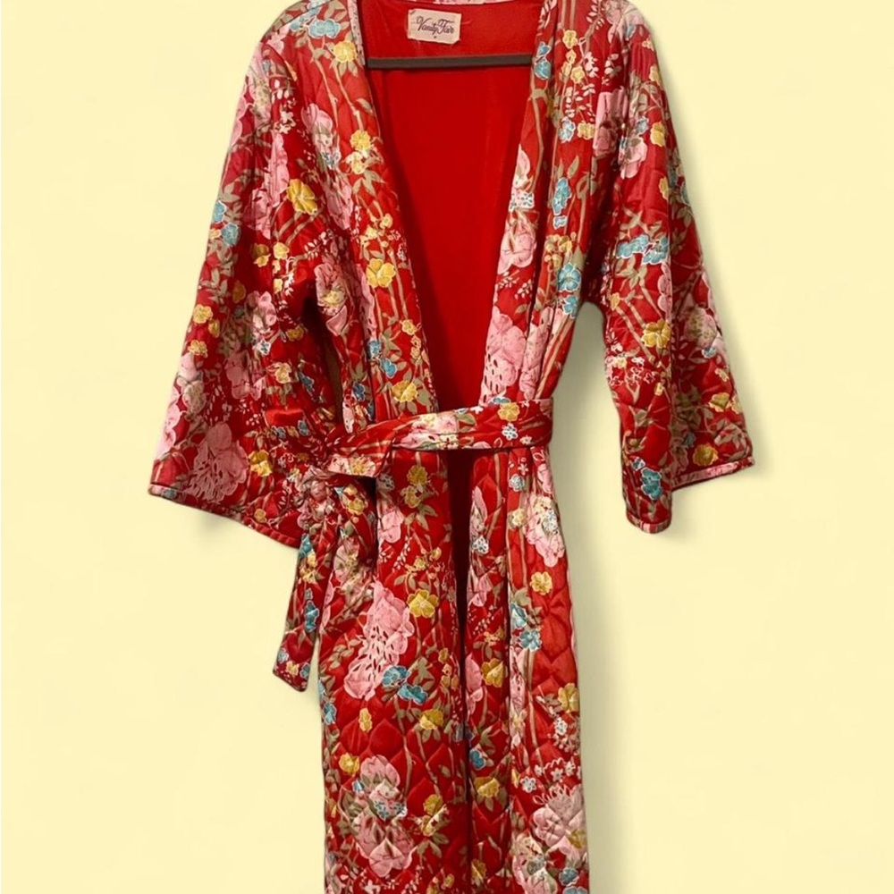 Vanity Fair Red Floral Robe